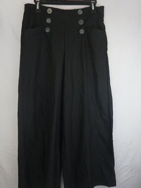 ZARA TRF Collection  TWILL TROUSERS WITH High-Waist Trousers Size Medium NWTags